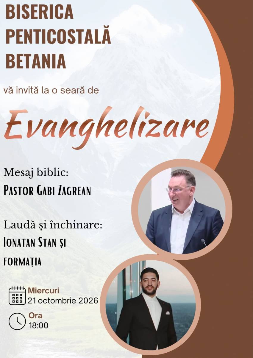 Gabi Zăgrean la Biserica Betania Petroșani