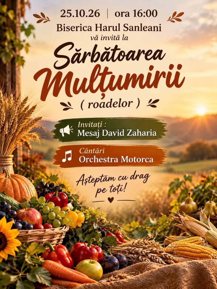 Sărbătoarea Mulțumirii la Biserica Harul Sânleani