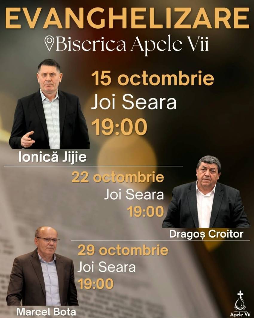 Seri de evanghelizare la Biserica Apele Vii Timișoara